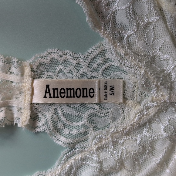 Anemone Cream and Blue Racerback Lace Bralette Set NWT - Picture 10 of 12